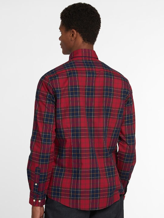 Barbour Men's Checked Shirt with Long Sleeves Red