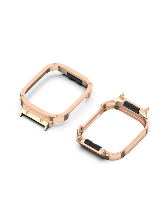Μεταλλική Θήκη σε Ροζ Χρυσό χρώμα για το Redmi Watch 3 Μεταλλική Θήκη σε Ροζ Χρυσό χρώμα για το Redmi Watch 3