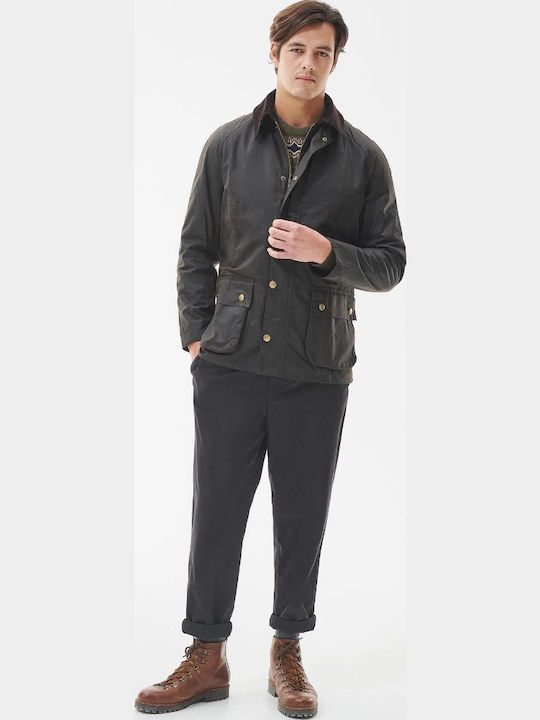 Ashby Wax Winter Jacke Khaki