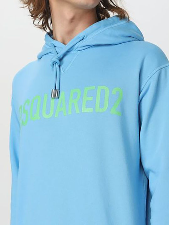 Dsquared2 Herren Sweatshirt mit Kapuze Hellblau