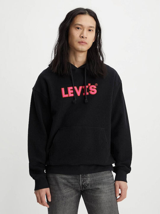Graphic Sweatshirt mit Kapuze Schwarz