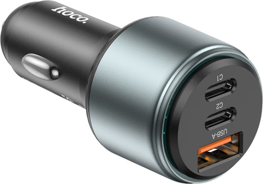 Hoco NZ9 Galloper Φορτιστής Αυτοκινήτου 18W 2.4A με Θύρες: 1xUSB-A 1xType-C Μαύρο Χρώμα