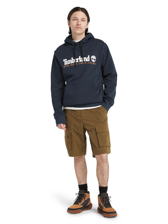 Timberland Men's Sweatshirt with Hood and Pockets Blue