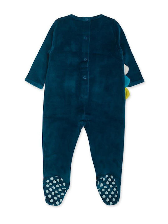 Tuc Tuc Baby Bodysuit Set Long-Sleeved Velvet Navy Blue