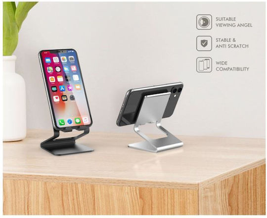 AHAstyle ST02 Βάση Γραφείου για Κινητό σε Ασημί χρώμα