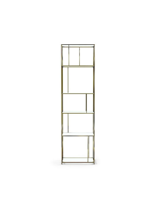 Βιβλιοθήκη Parallel Χρυσή 50x30x180εκ.