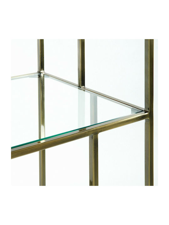 Βιβλιοθήκη Parallel Χρυσή 50x30x180εκ.