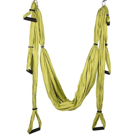 inSPORTline Aerial Yoga Hammock 2.80x1.5μ. with Handles Green