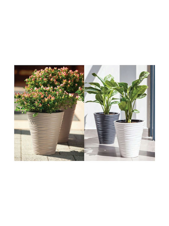 Form Plastic Dunes Slim Γλάστρα Πλαστική Anthracite 39.5x39.5x79.5εκ.