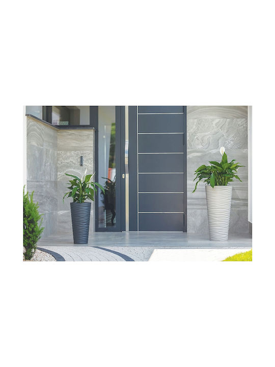 Form Plastic Sahara Dunes Slim Γλάστρα Πλαστική Λευκή 39.5x39.5x79.5εκ.