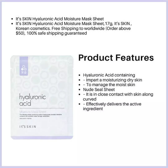 It's Skin Hyaluronic Acid Sheet Mask