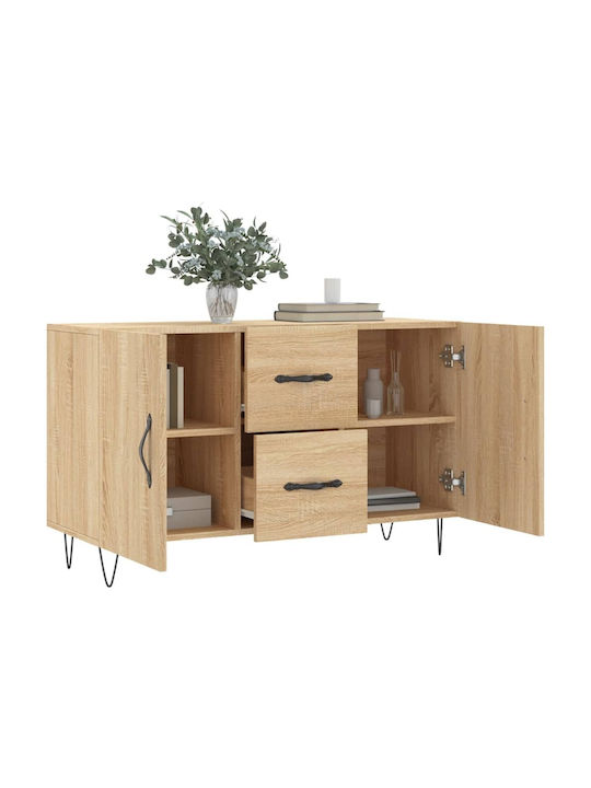 Sideboard Wooden with Drawers Sonoma Oak 100x36x60cm