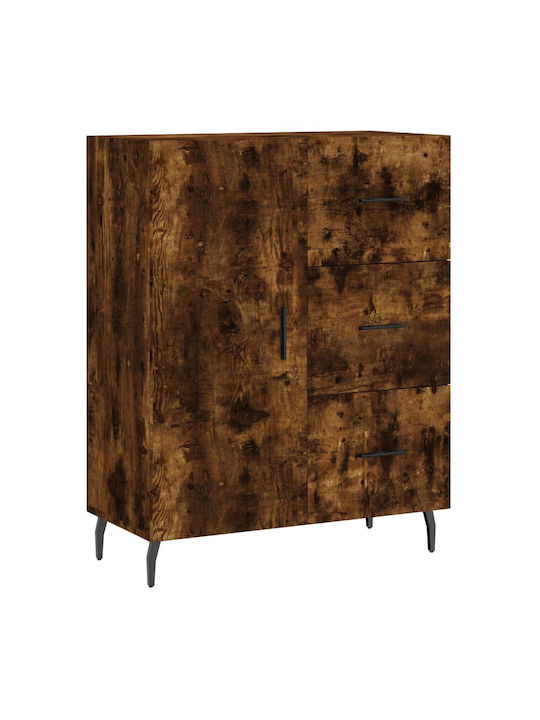 Sideboard Wooden with Drawers Smoky Oak 69.5x34x90cm