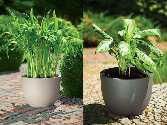 Form Plastic Muna Γλάστρα Πλαστική White+Concrete 39.5x39.5x29.5εκ.