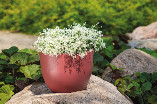 Form Plastic Muna Γλάστρα Πλαστική White+Concrete 39.5x39.5x29.5εκ.