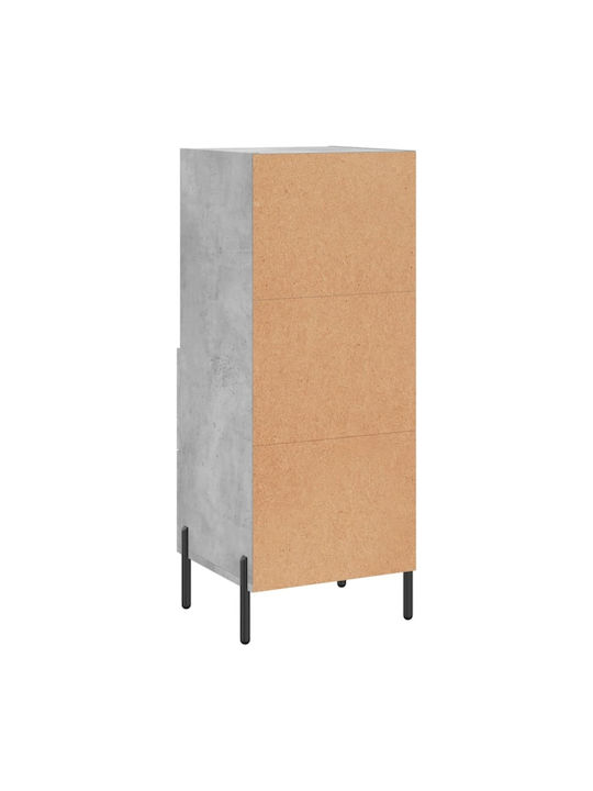 Чекмеджета Офис Дървена в сив цвят, 34.5x34x90см