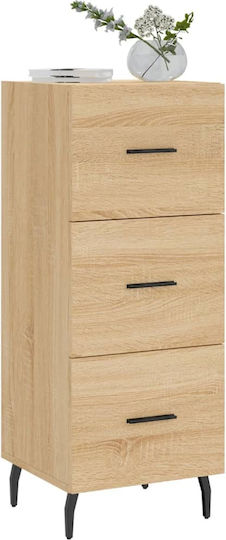 Wooden Office Drawer Sonoma 34.5x34x90cm