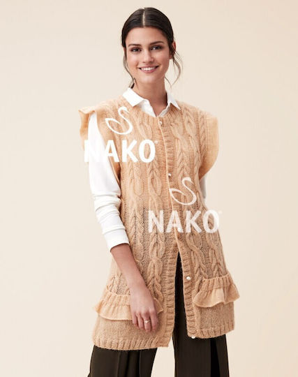 Nako Angora Luks Bruttogewicht Gelbes Strickgarn 550m 100gr