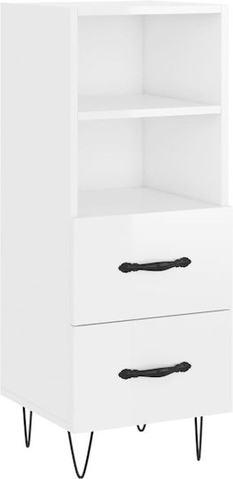 Office Storage Chipboard Drawer White L34.5xW34xH90cm