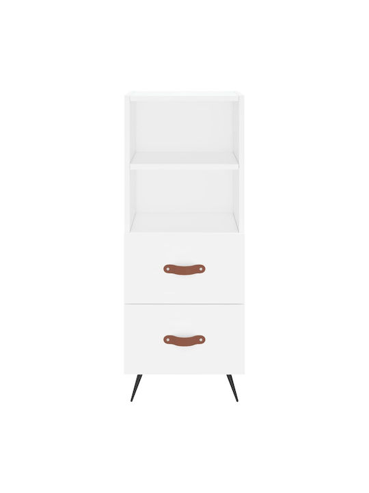 Office Storage Chipboard Drawer White L34.5xW34xH90cm