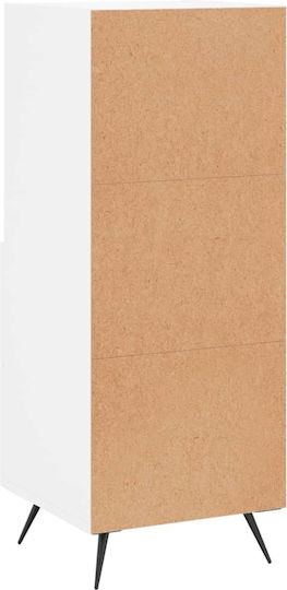 Sertar De Birou Din Lemn Alb 34.5x34x90cm