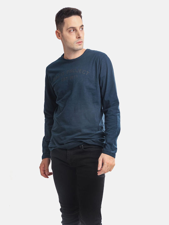 Paco & Co Men's Long Sleeve Blouse Navy Blue