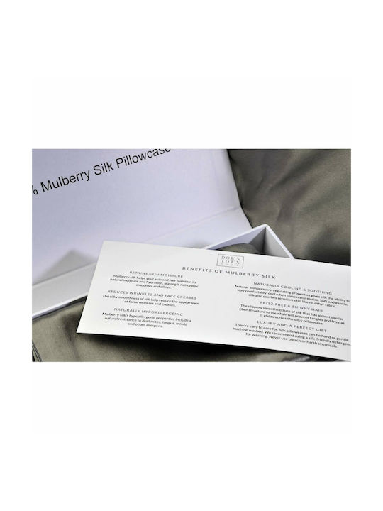 Down Town Home Mulberry Pillowcase with Envelope Cover Black 50x76cm.
