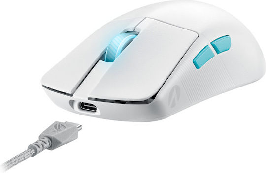 Asus ROG Harpe Ace Aim Lab Edition Ασύρματο Gaming Ποντίκι 36000 DPI Moonlight White