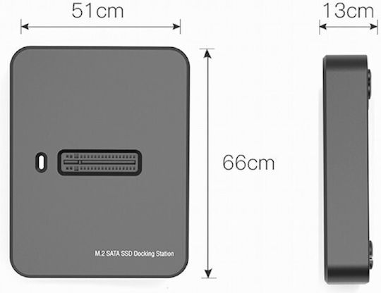 Gembird Hard Drive Docking Station PCIe/SATA M.2(2230)" / M.2(2242)" / M.2(2260)" / M.2(2280)" with Connection USB-C (DD-U3M2)