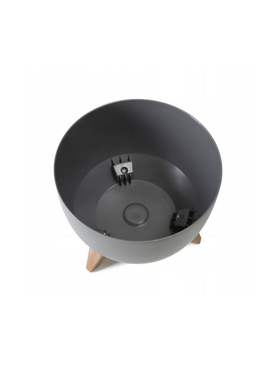 Lamela Roma Γλάστρα Πλαστική Anthracite 29x29x23εκ.