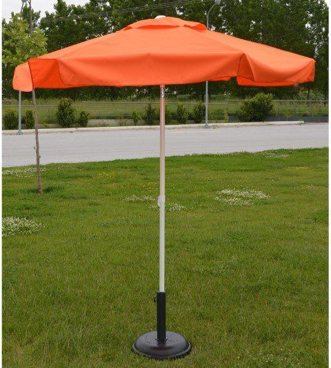 Professional Round Metal Orange Parasol Φ2m
