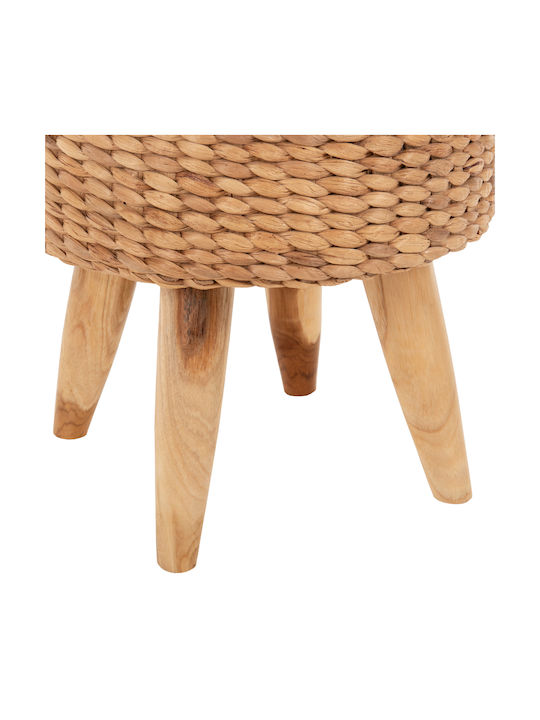 Stool For Living Room Wicker Beige 43x43x43cm