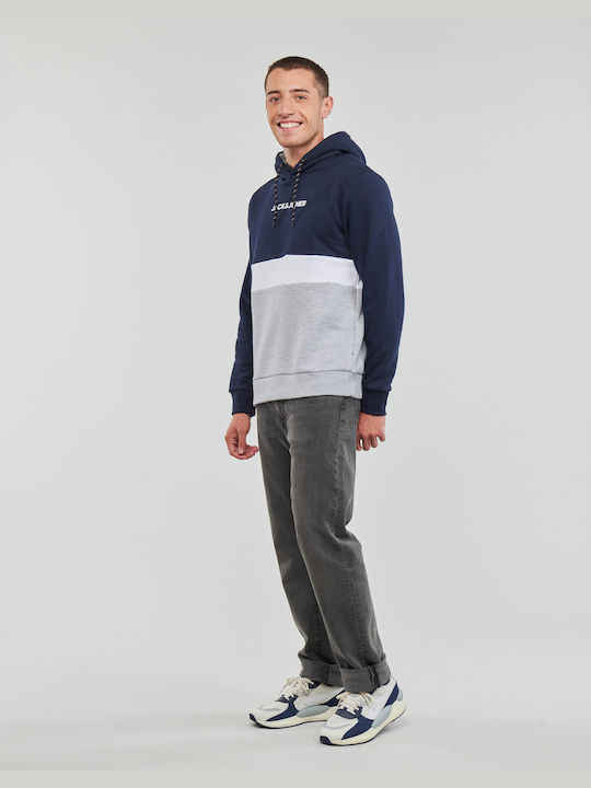 Jack & Jones Men's Sweatshirt with Hood Navy Blue