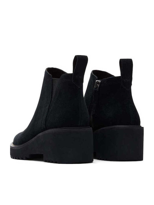Maude Boot Suede Women's Ankle Boots with Medium Heel Black