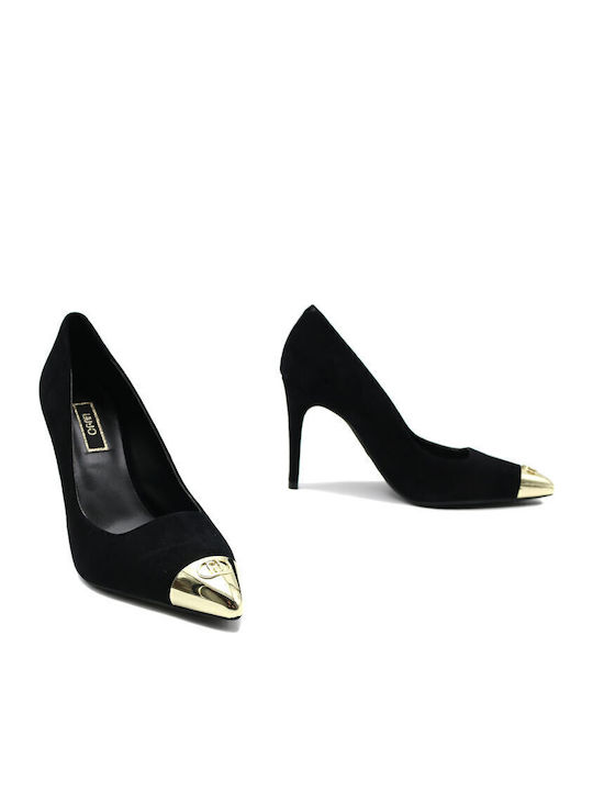 Vickie 150 Leder Pumps mit Stiletto Schwarz