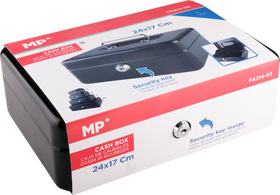 MP Cash Box with Lock Black PA214-03