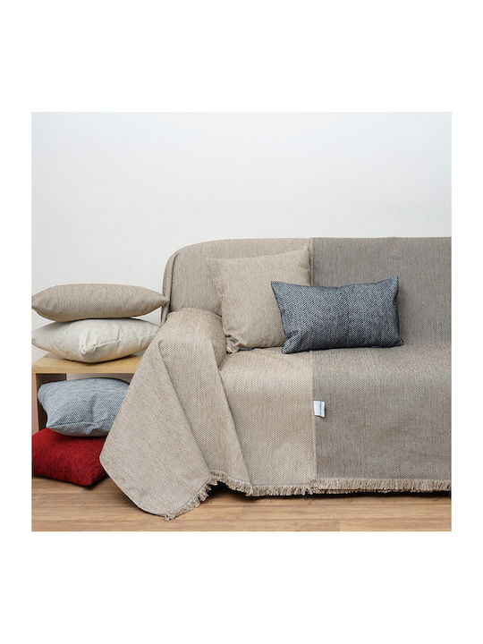 Anna Riska Viersitzer-Sofa Überwurf 2 Seiten 1440 180x320cm Linen