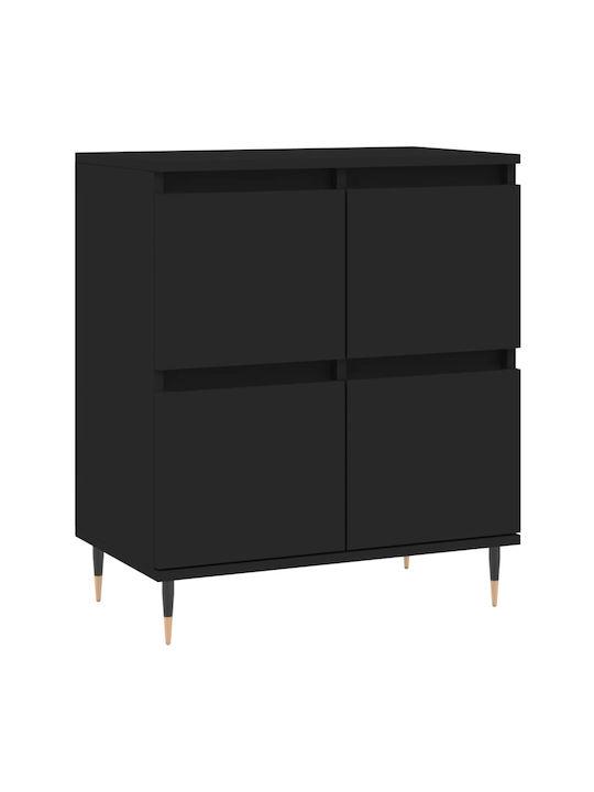 Wooden & Metallic Buffet Black L60xW35xH70cm