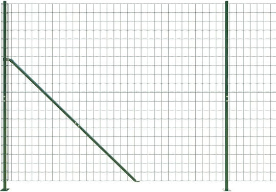 vidaXL Plasă de sârmă Galvanizat cu Îmbrăcăminte din PVC Verde 1.4x25m