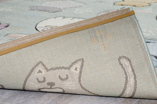 Tzikas Carpets 63908-40 Παιδικό Χαλί ΠΡΑΣΙΝΟ- ΜΕΝΤΑ 160x230cm