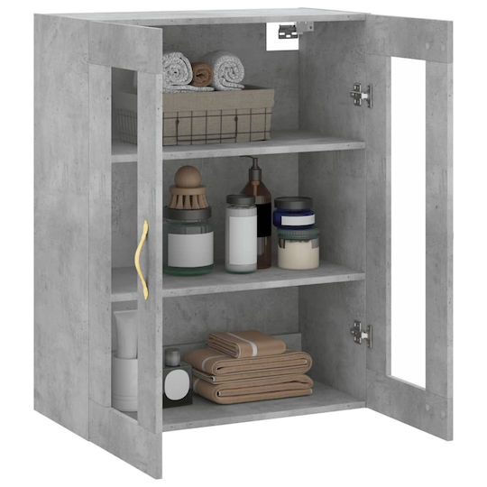 vidaXL Bathroom Cabinet L69.5xW34xH90cm Gray