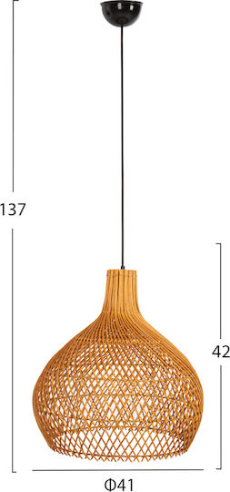 HomeMarkt Κρεμαστό Φωτιστικό Καφέ 41εκ.