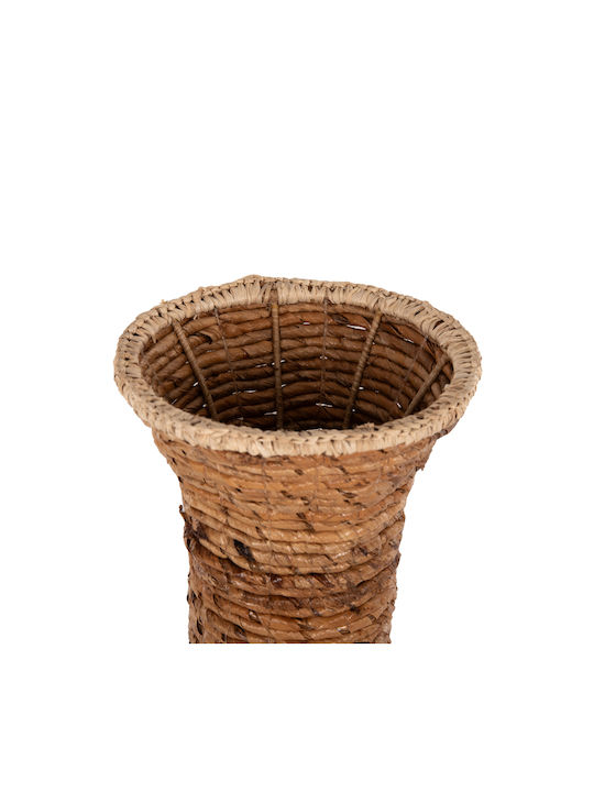 HomeMarkt Διακοσμητικό Βάζο Δαπέδου Ψάθινο Καφέ Φ35xΥ104cm