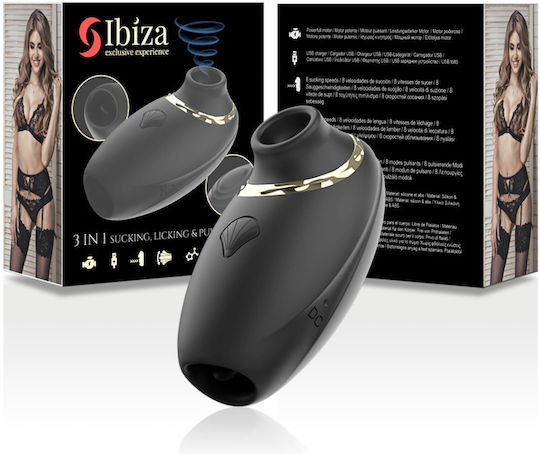 Ibiza 3 In 1 Clitoral Vibrator Black