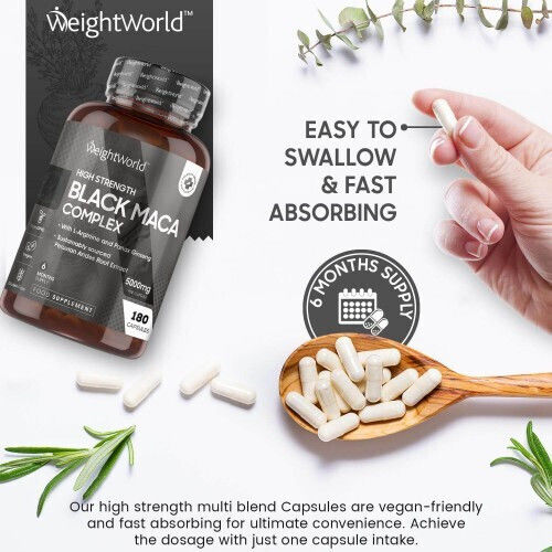 WeightWorld High Strength Black Maca Complex 5000mg 180 κάψουλες