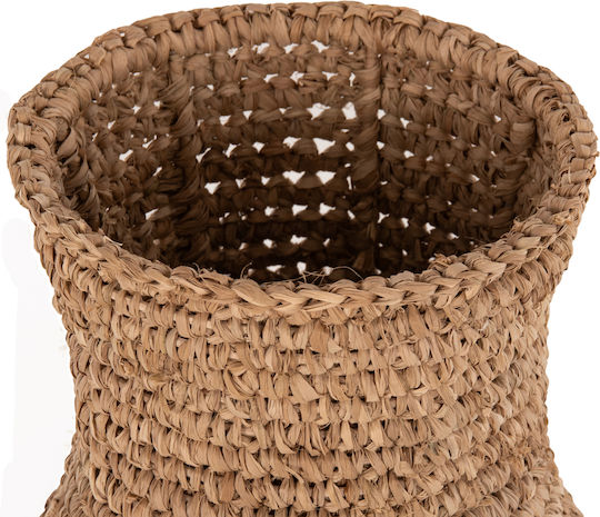 Freebox Decorative Floor Vase Wicker Brown 34xHeight 50cm