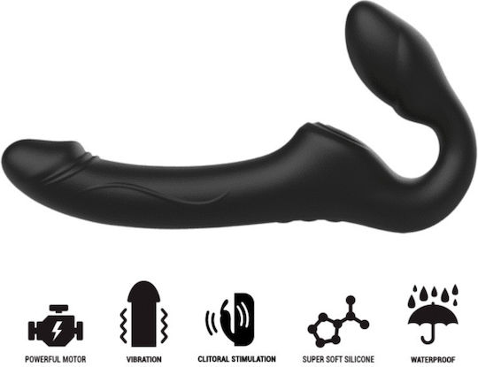 Ibiza Vibrator Δονητής για Ζευγάρια με Απομακρυσμένο Έλεγχο Μαύρος
