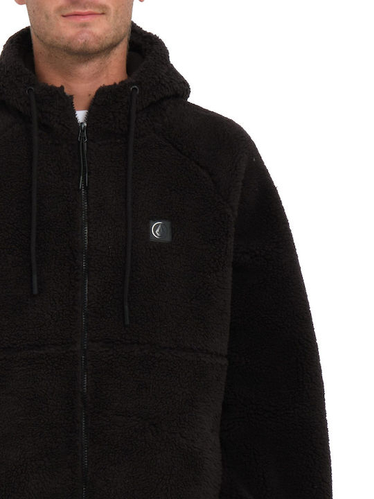 Volcom Men's Sweatshirt Jacket with Hood Black