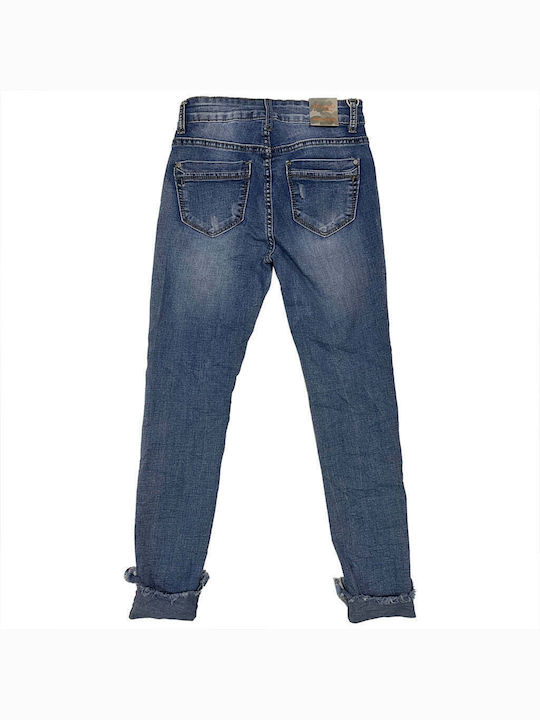 Γυναικείο Jean Παντελόνι με Σκισίματα σε Skinny Εφαρμογή