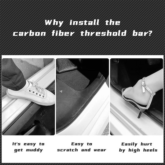 Car Interior Decorative Door Sill 4 Pieces